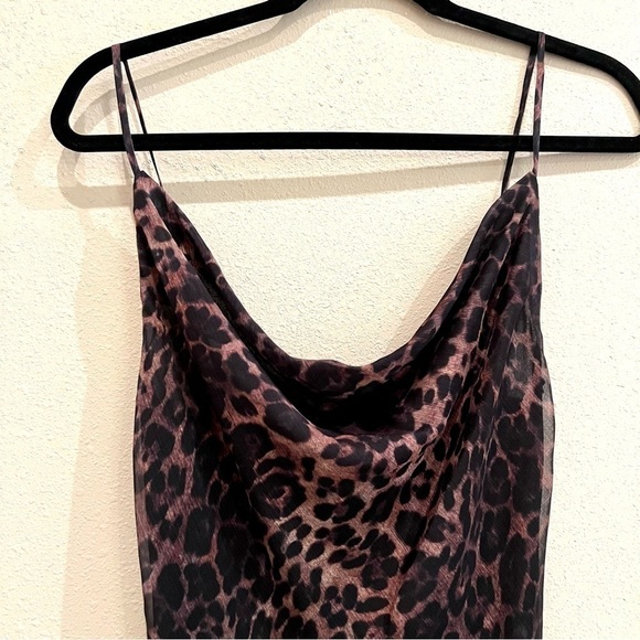 NWT MISHA COLLECTION Johanna slip Midi Dress LEOPARD PRINT whimsigoth mobwife 4 - Picture 6 of 13